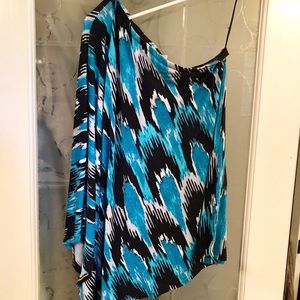 Michael Kors asymmetrical one shoulders top